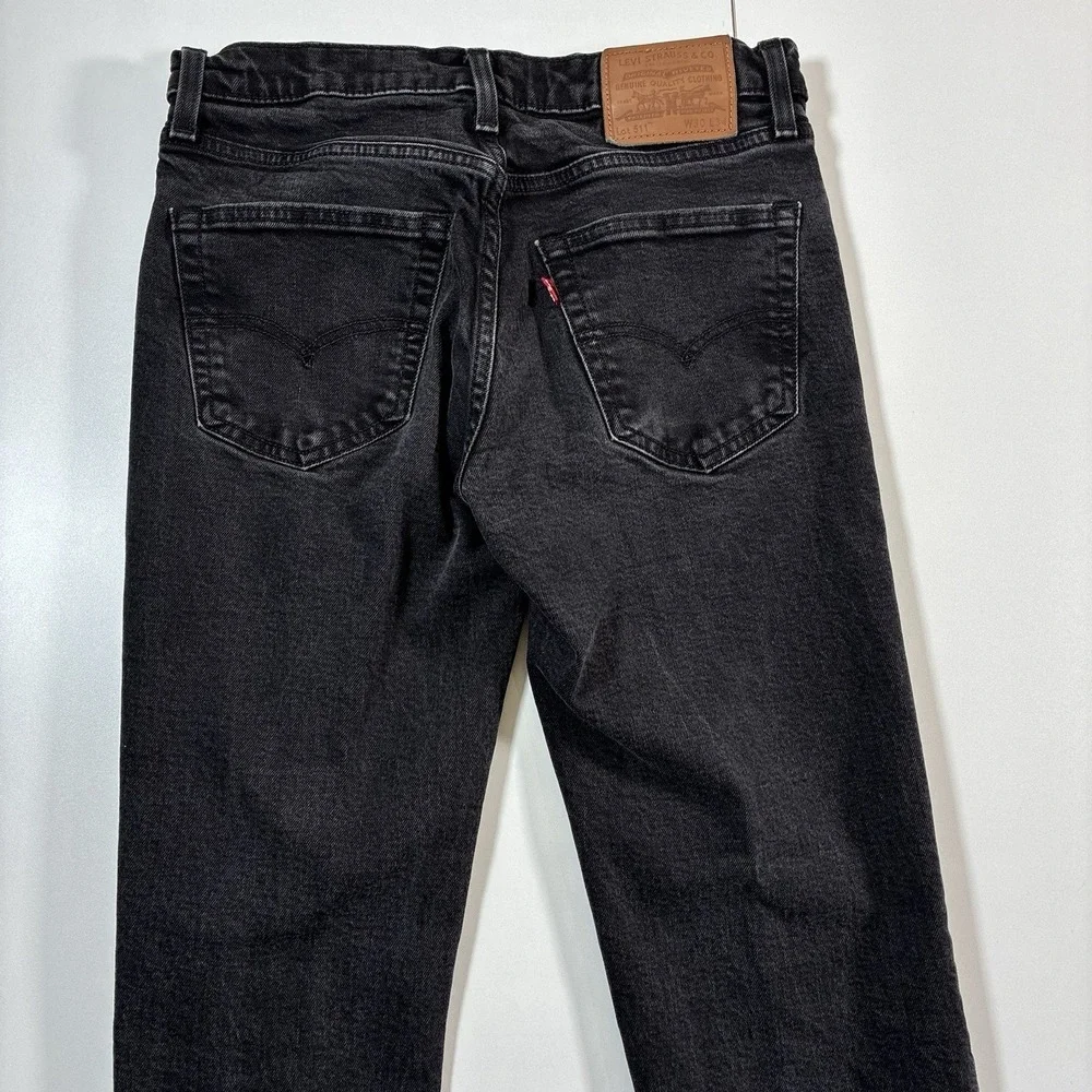 Levi's Premium 511 Jeans 29x32 Black Stretch‎ Denim Cowboy USA (Tag 30x34)